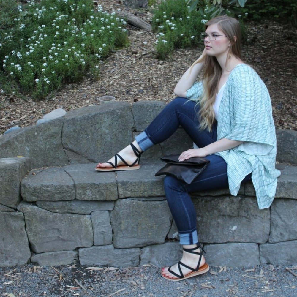 Multi-Way Shawl in Brushstroke